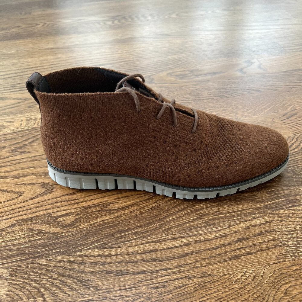 Cole Haan Men's Brown Knit Chukka Boots